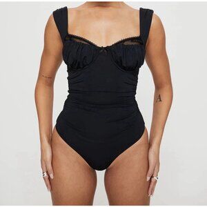Princess Polly Black Weller Bodysuit New! XS